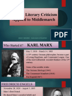 Marxist Literary Criticism Applied To Middlemarch