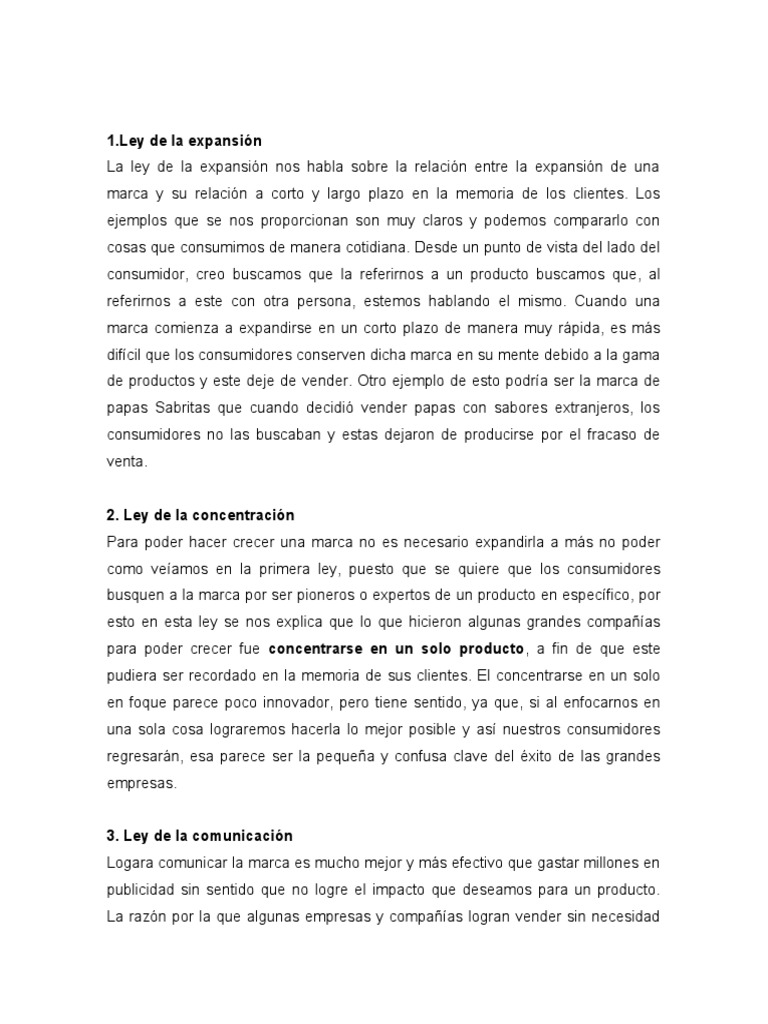 An lisis del libro las 22 leyes inmutables de la marca pdf marca