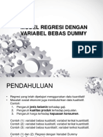 Regresi Dengan Variabel Dummy - PPTX