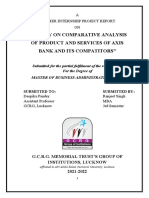 Comperative Analysis of Products and Services of Axis Bank and Its Compatiter Rajneesh