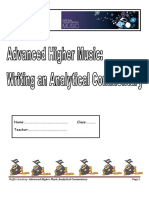 Analytical Commentary Guide (Musical Analysis) PDF