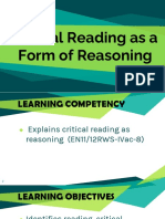 L8 Critical Reading As A Form of Reasoning PDF