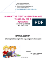 Summative Test in EPP5 Agriculture q2