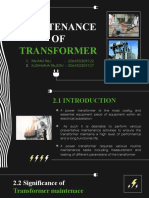 Maintenance of Transformers: Part 1