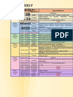 Weekly Schedule 13-18 Maret'23