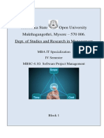 Block 1 - MBSC-4.1G Software Project Management PDF
