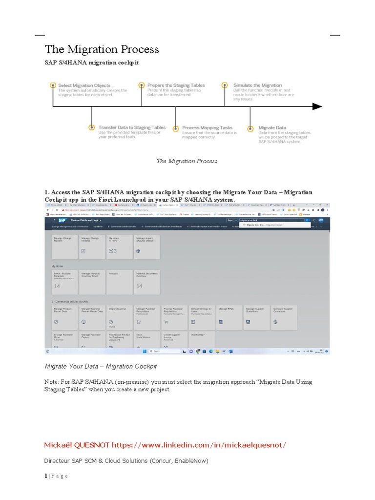 SAP S/4HANA Migration Cockpit Guide | PDF | Business