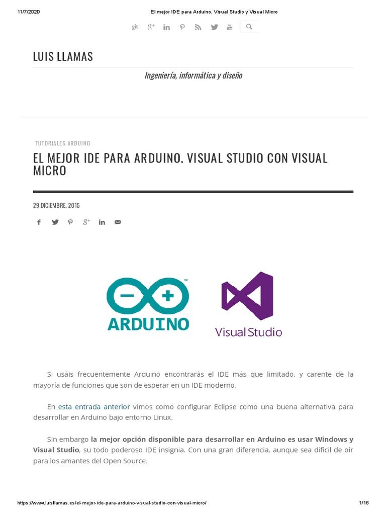 El Mejor IDE para Arduino. Visual Studio y Visual Micro PDF | PDF ...