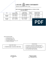 KSOU MBA Seminar Timetable