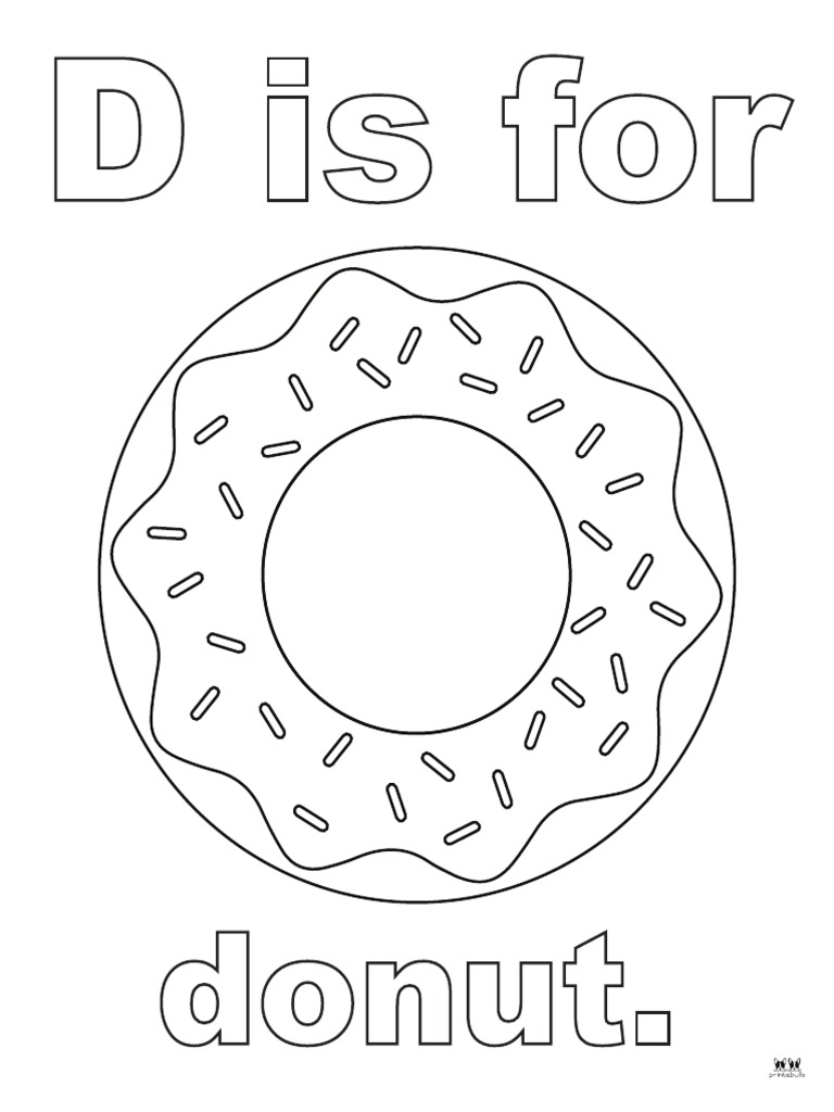 Printable Uppercase Letter D Coloring Page 3 PDF | PDF