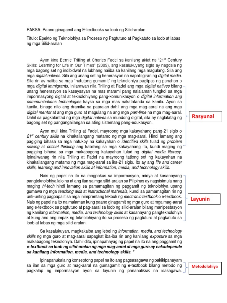 Halimbawa NG Konseptong Papel PDF | PDF