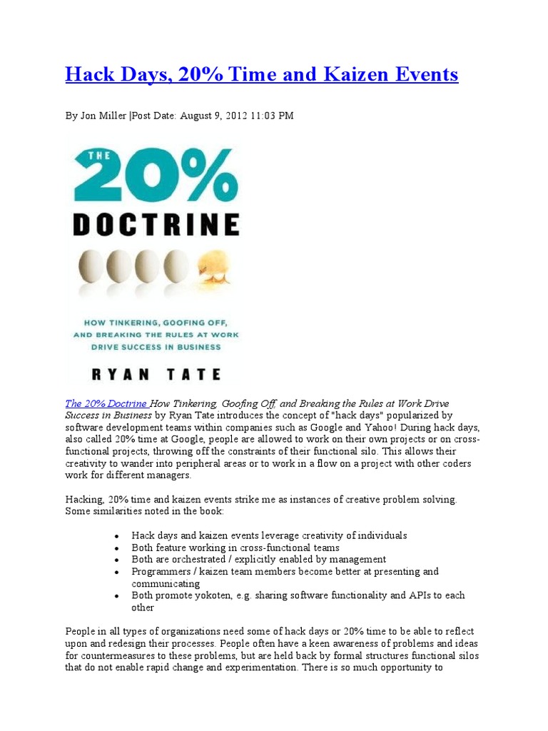 Hack Days | PDF | Creativity | Computing