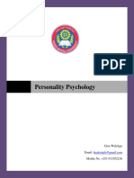 Personality Psychology - Ch1 - Ch3