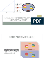 Masalah Dalam Penyelesaian Metode Transport