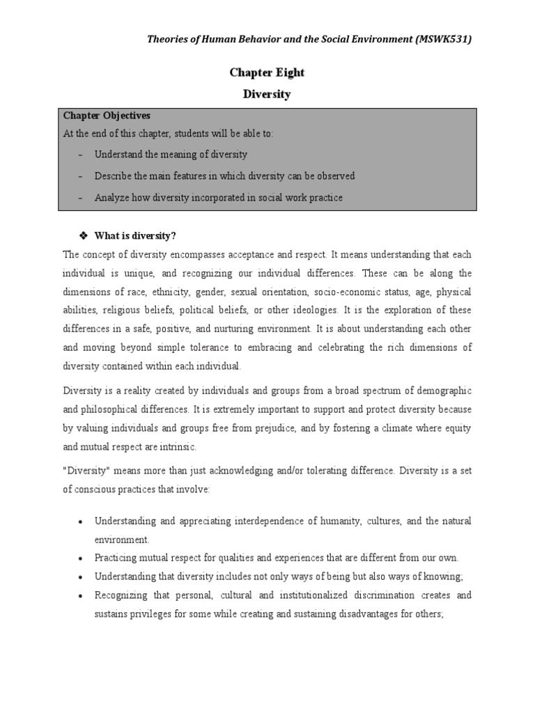 Understanding Diversity in Social Work | PDF | Social Science