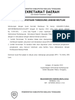 Surat Pernyataan Tanggung Jawab Mutlak Kabupaten Maluku