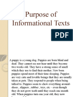 Purpose of Informational Texts