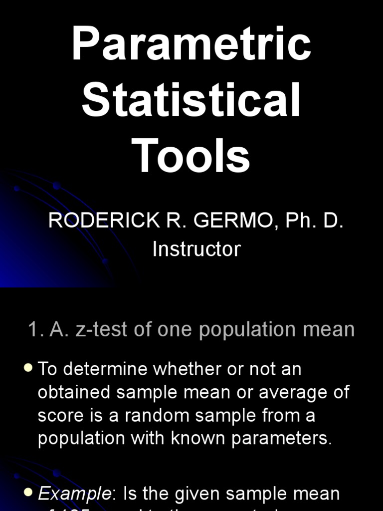 Overview of Parametric Tests | PDF | Analysis Of Variance | Student's T ...