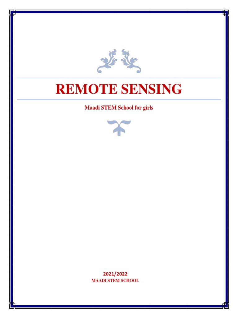 ELECTROMAGNETIC RADIATION IN REMOTE SENSING PDF intelligence overview