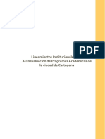 CTG - Lineamientos Institucionales para Autoevaluación de Programas Académicos PDF