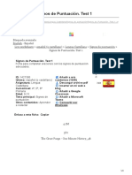 Ejercicio de Signos de Puntuación Test 1 PDF