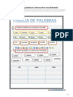 More Familia de Palabras Interactive Worksheets PDF