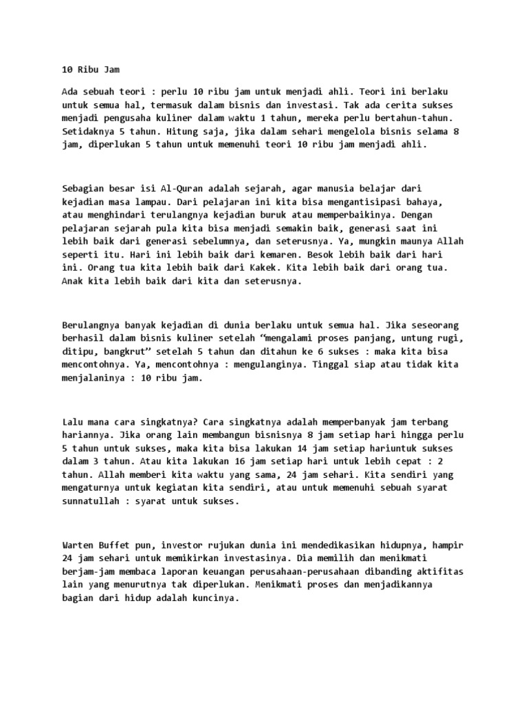 10 Ribu Jam Terbang PDF