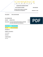 Liquidation Report for Waterline Installation at Orchard Place Residences