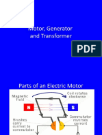 Electric Motor, Generator and Transformer Parts and Operation