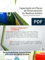 Capacitação em Planos de Gerenciamento de Resíduos Sólidos