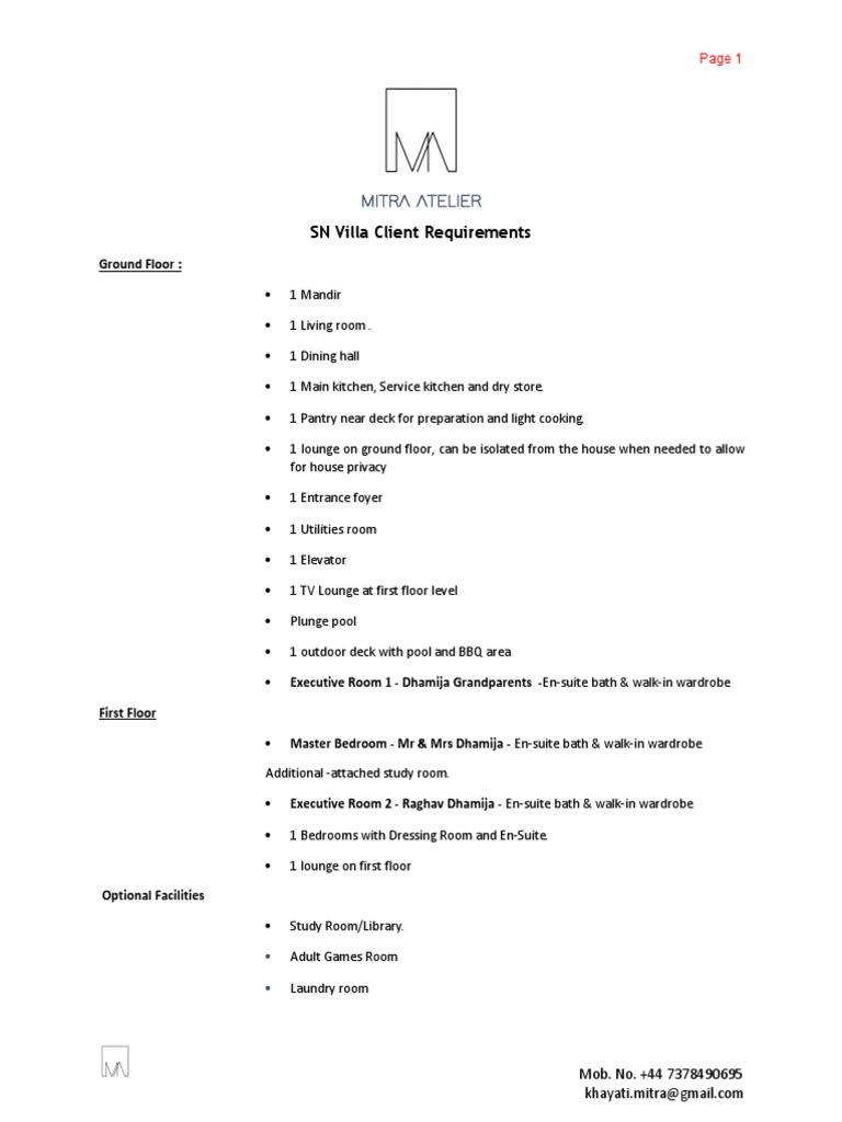 PreDesign Questionnaire PDF