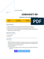 (2023) Job Sheet 9 - Selection and Merge Sort PDF