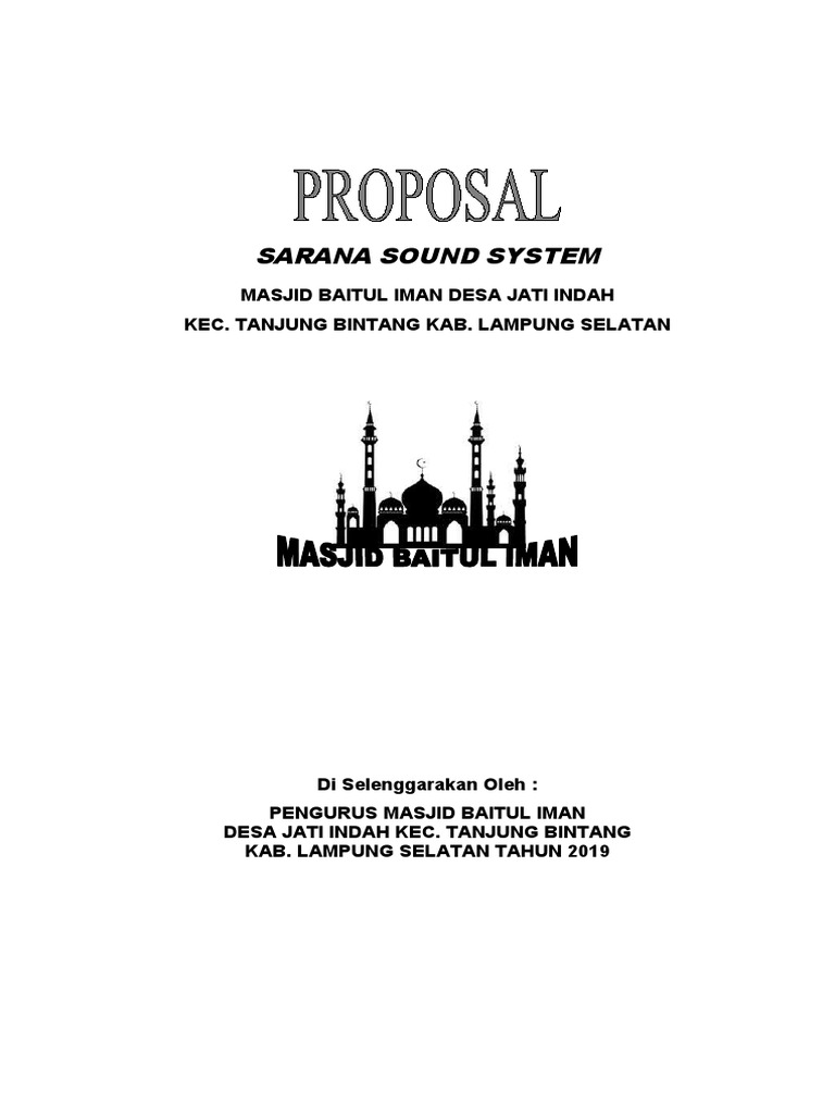 Proposal Bantuan Sound Sistem Masjid | PDF | Karier & Perkembangan ...