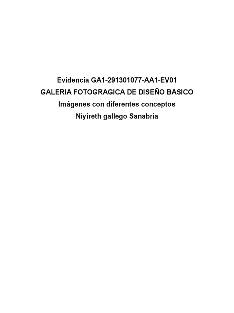 Galería Fotográfica de Diseño Básico | PDF