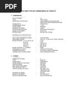 GE 9FA Gas Turbine Specifications | PDF | Turbine | Gas Turbine