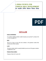 LCM HCF PDF