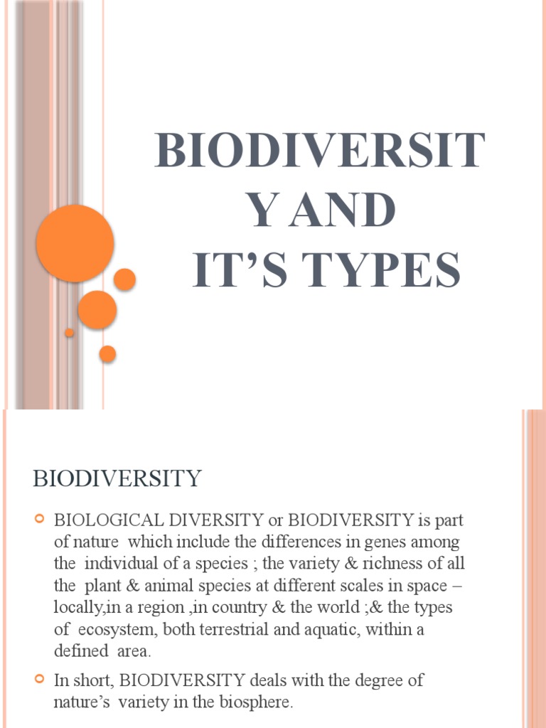 Biodiversity & Types | PDF
