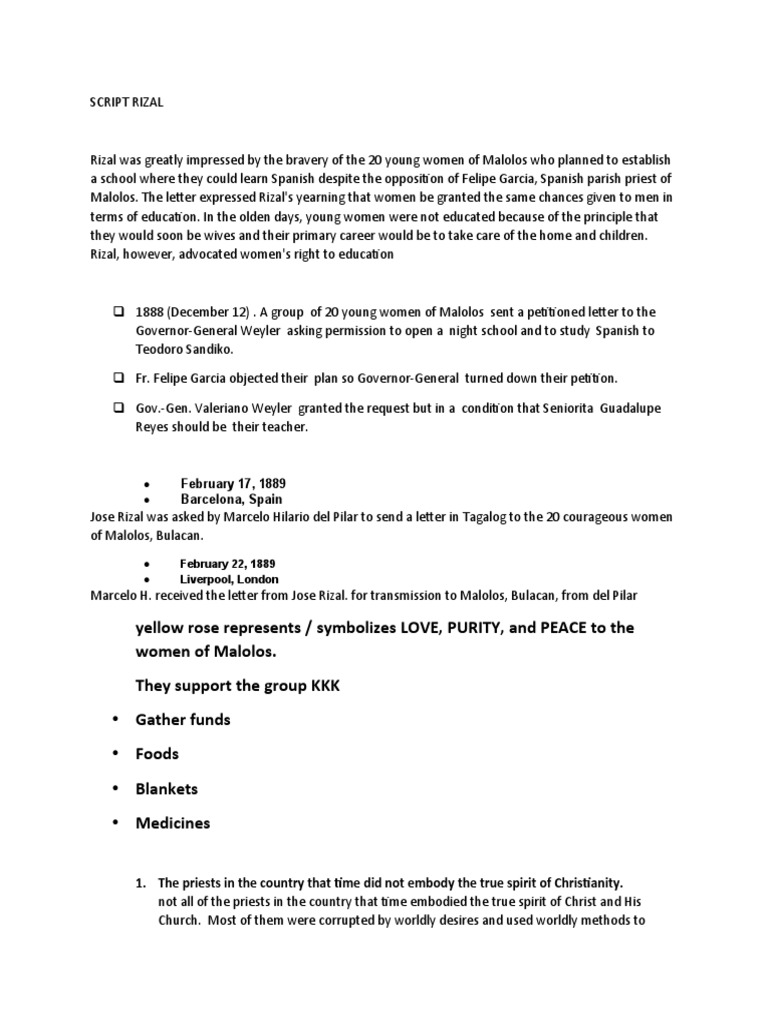 Script Rizal | PDF