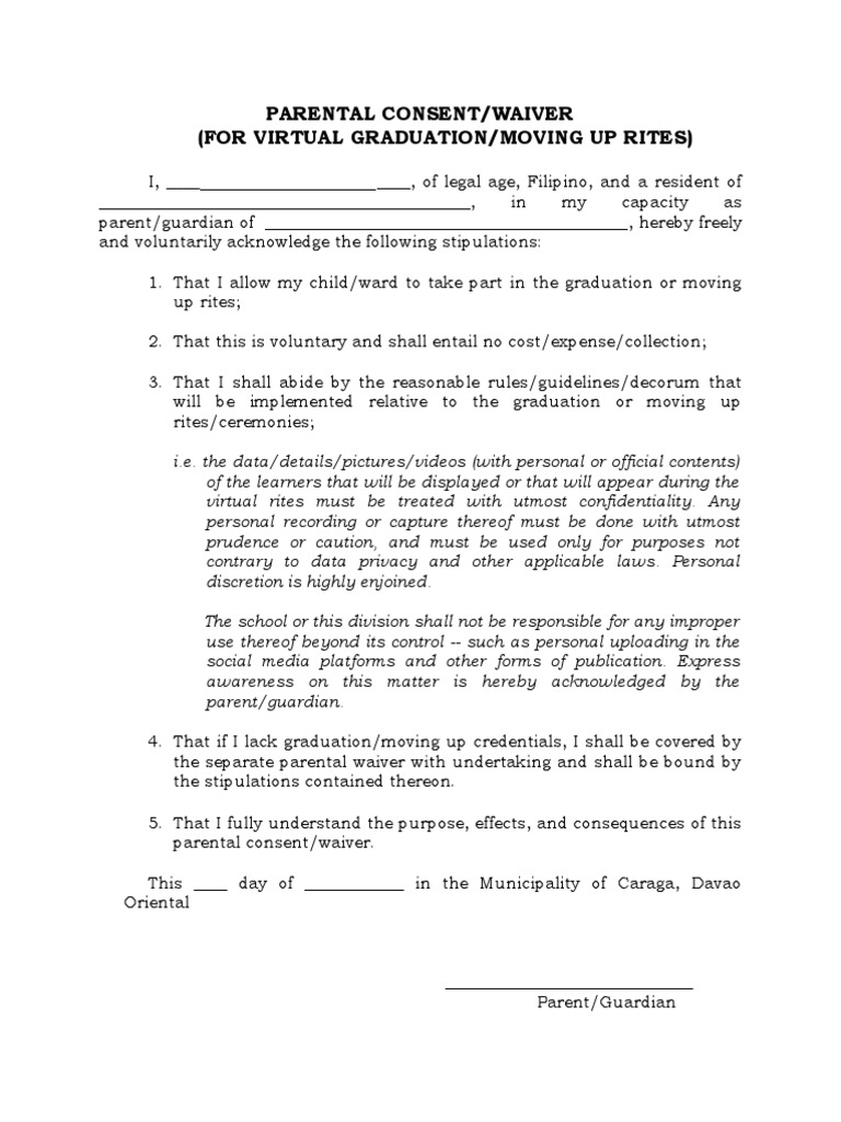 Graduation Parent Consent | PDF