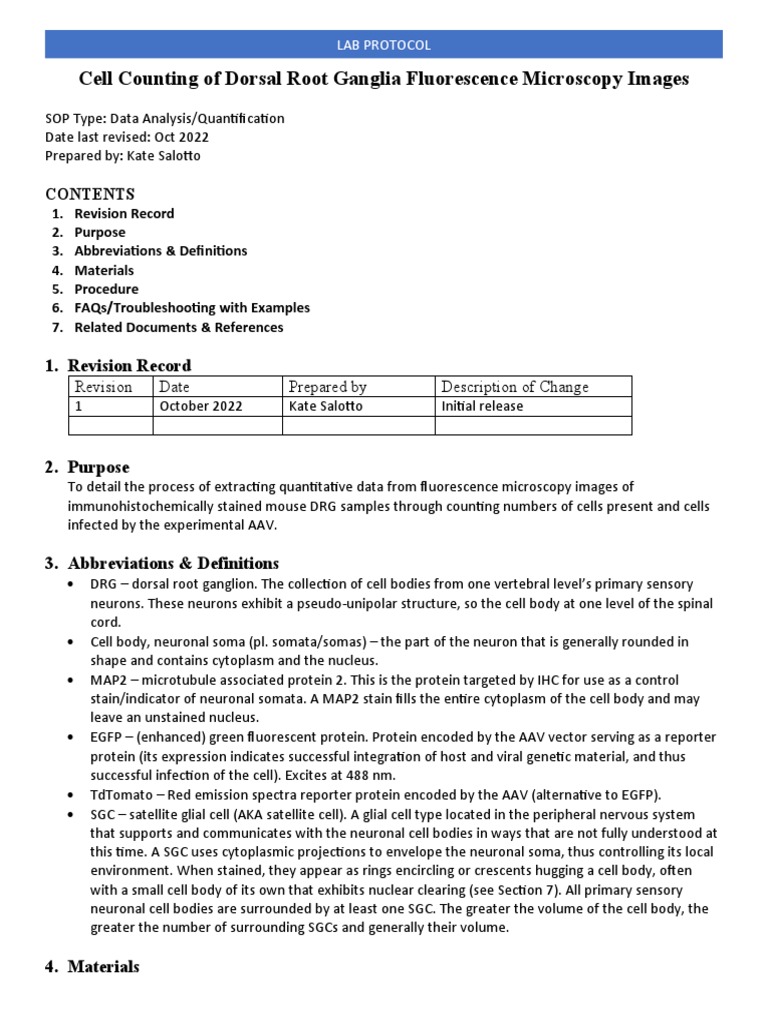 Cell Counting Protocol