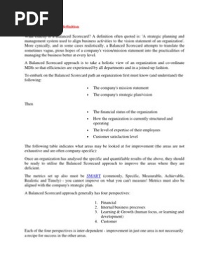 Balanced Scorecard