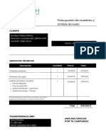 Presupuesto Muestreo de Suelo y Analisis PDF