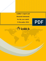 Auditor's report and financial statements for icddr,b 2014