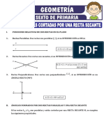 Ejercicicios de Rectas Paralelas Cortadas Por La Secante para Sexto de Primaria