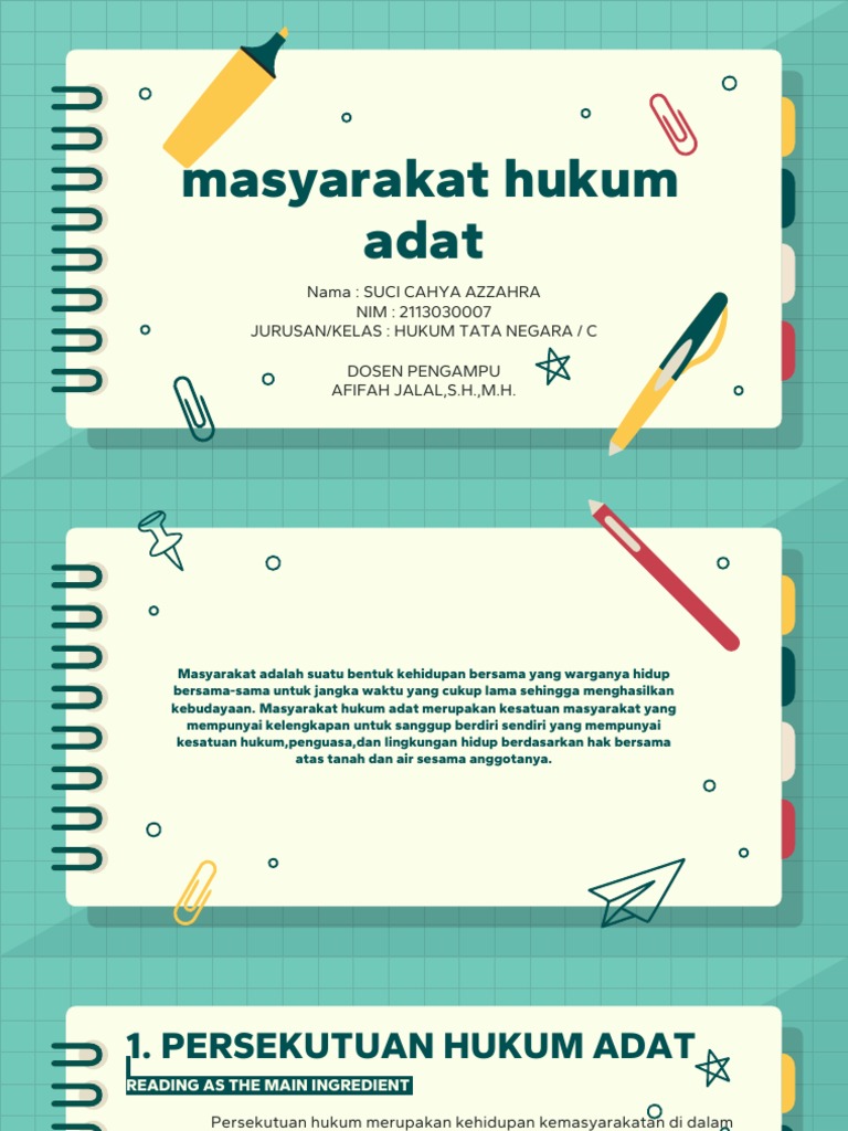 Masyarakat Hukum Adat | PDF