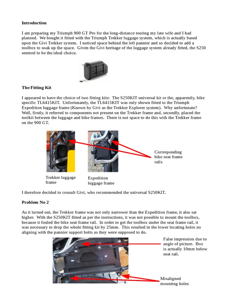 S250 Toolbox Fitting Procedure PDF Manufactured Goods