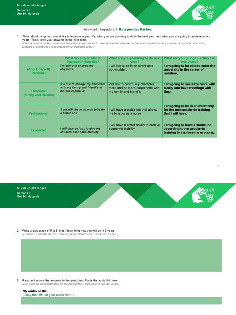 S3 - AI5 - WORD Audio y Parrafo | PDF | Language Arts & Discipline ...