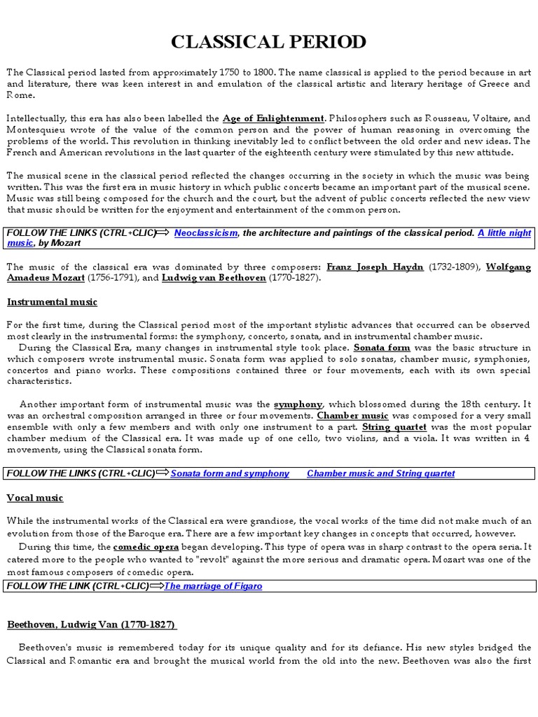 Classical Period Pdf Classical Period Music Chamber Music