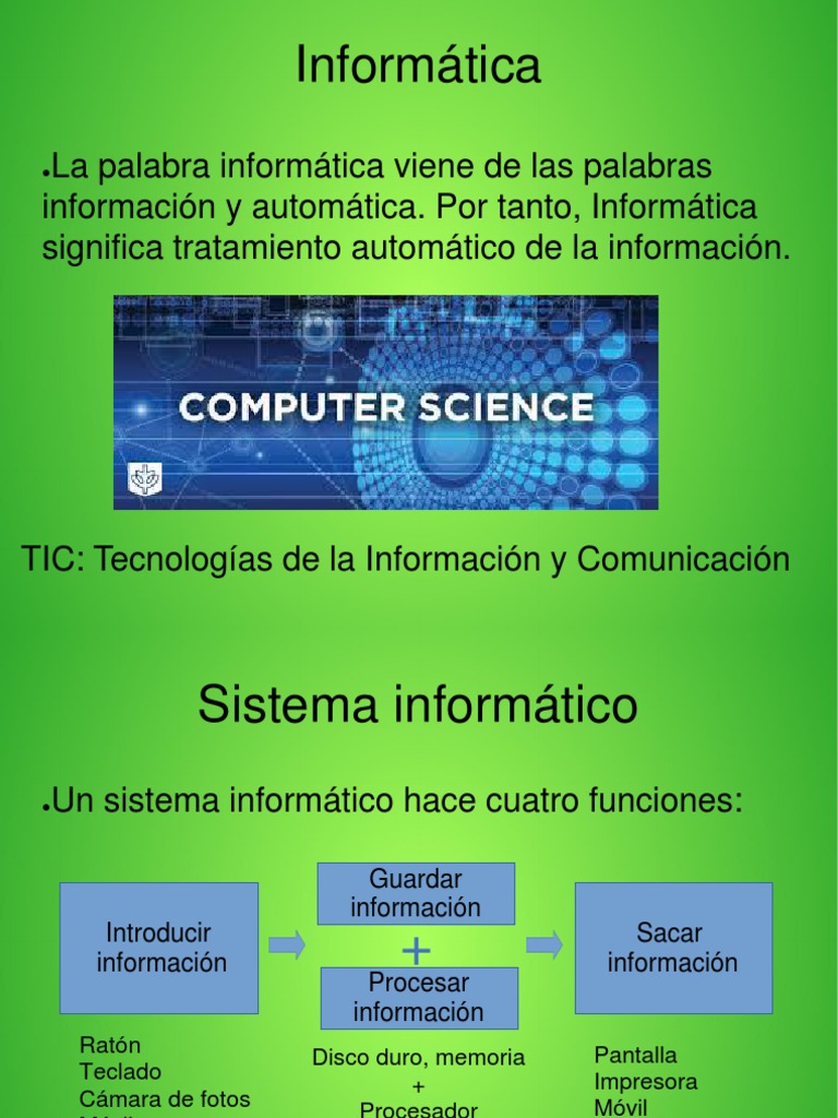 Definición y Funciones de la Informática | PDF | Periférico | Byte