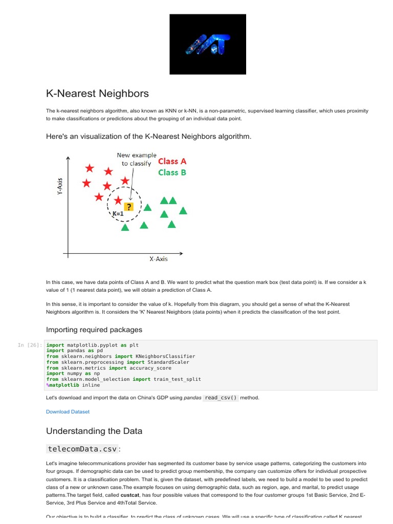 Here's An Visualization of The K-Nearest Neighbors Algorithm | PDF ...